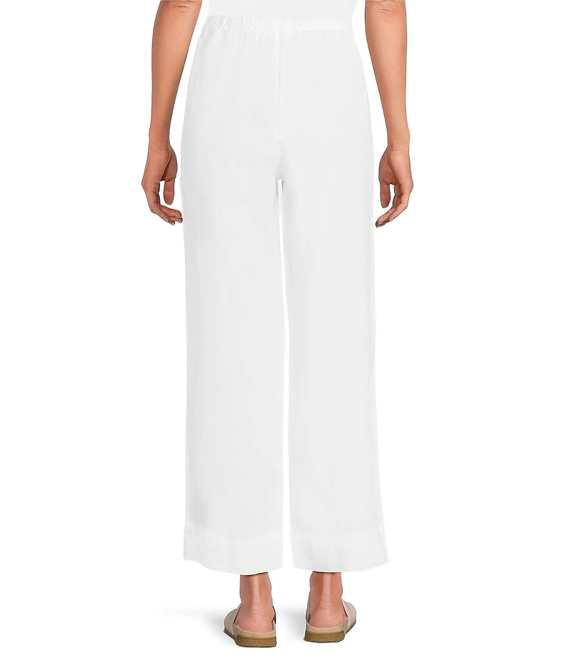 Bryn Walker Anka Light Linen Elastic Waist Straight Leg Pants
