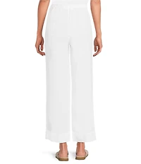 Bryn Walker Anka Light Linen Elastic Waist Straight Leg Pants
