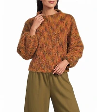 Bryn Walker Anna Crew Neck Long Sleeve Knit Sweater