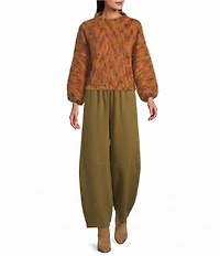 Bryn Walker Anna Crew Neck Long Sleeve Knit Sweater