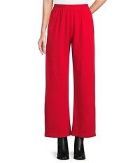 Bryn Walker Bamboo French Terry Elastic Waist Straight Leg Travel Pants