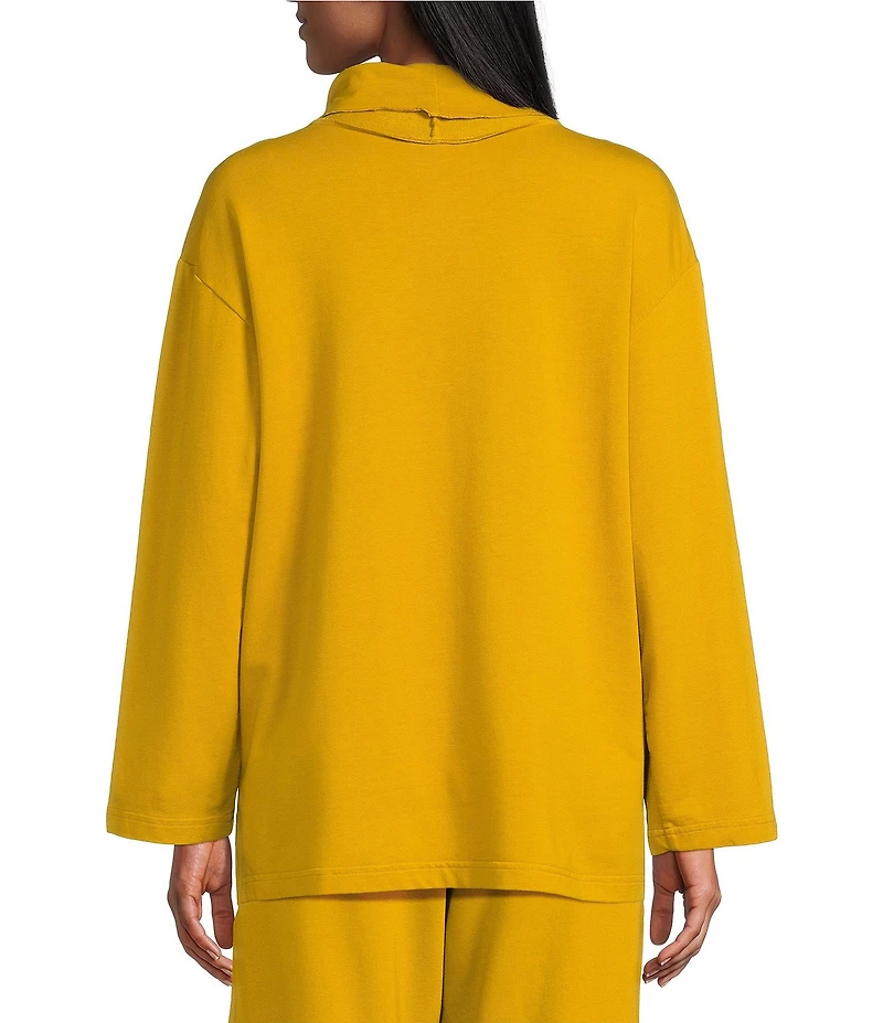Bryn Walker Bamboo French Terry Relaxed Turtleneck Long Sleeve Couch Shirt