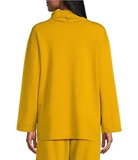 Bryn Walker Bamboo French Terry Relaxed Turtleneck Long Sleeve Couch Shirt