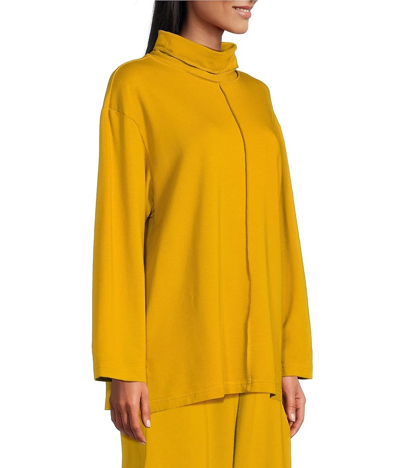 Bryn Walker Bamboo French Terry Relaxed Turtleneck Long Sleeve Couch Shirt