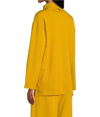 Bryn Walker Bamboo French Terry Relaxed Turtleneck Long Sleeve Couch Shirt