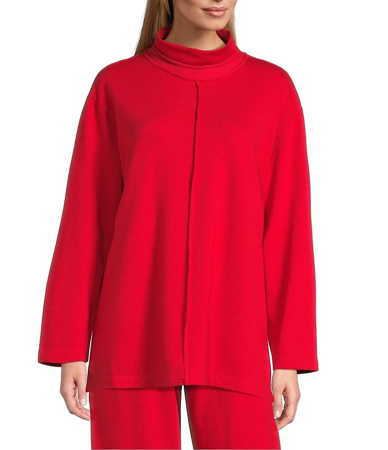 Bryn Walker Bamboo French Terry Relaxed Turtleneck Long Sleeve Couch Shirt