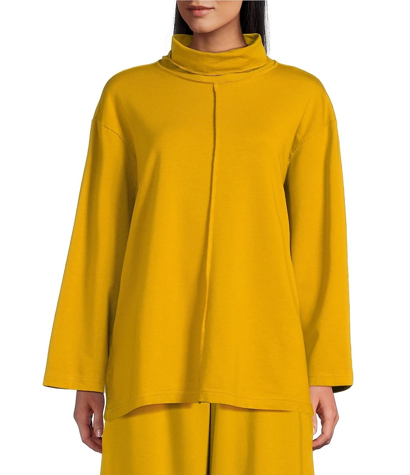 Bryn Walker Bamboo French Terry Relaxed Turtleneck Long Sleeve Couch Shirt