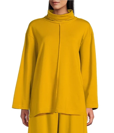 Bryn Walker Bamboo French Terry Relaxed Turtleneck Long Sleeve Couch Shirt