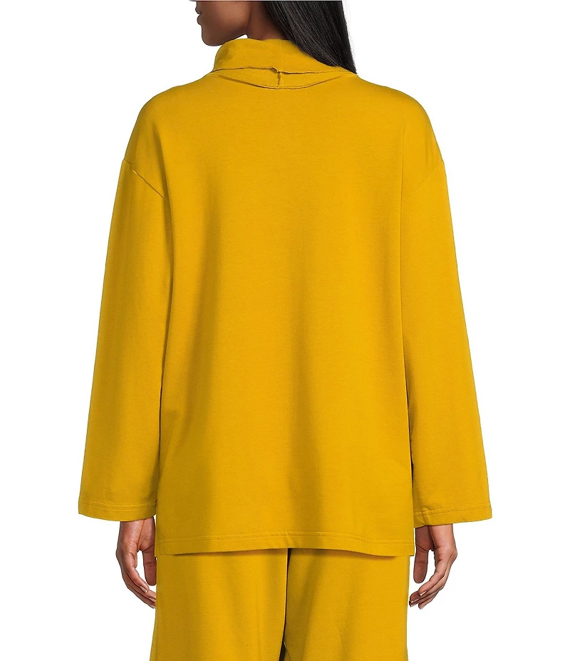 Bryn Walker Bamboo French Terry Relaxed Turtleneck Long Sleeve Couch Shirt