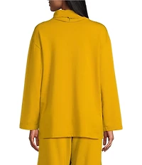 Bryn Walker Bamboo French Terry Relaxed Turtleneck Long Sleeve Couch Shirt