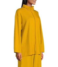 Bryn Walker Bamboo French Terry Relaxed Turtleneck Long Sleeve Couch Shirt