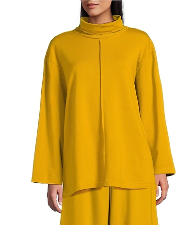 Bryn Walker Bamboo French Terry Relaxed Turtleneck Long Sleeve Couch Shirt