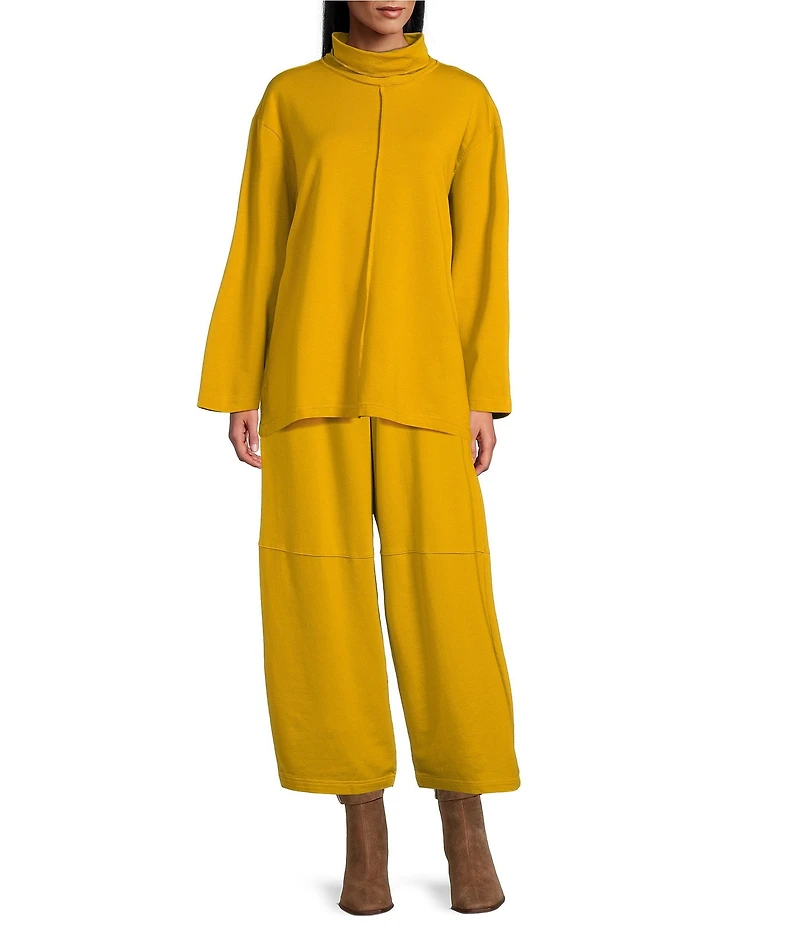 Bryn Walker Bamboo French Terry Relaxed Turtleneck Long Sleeve Couch Shirt