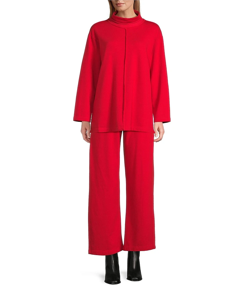 Bryn Walker Bamboo French Terry Relaxed Turtleneck Long Sleeve Shirt