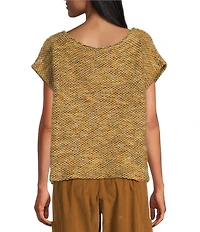 Bryn Walker Bess Virgin Wool Blend Knit Round Neck Cap Sleeve Sweater