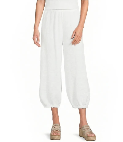 Bryn Walker Campa Cotton Gauze Elastic Waist Balloon Banded Cuff Pants