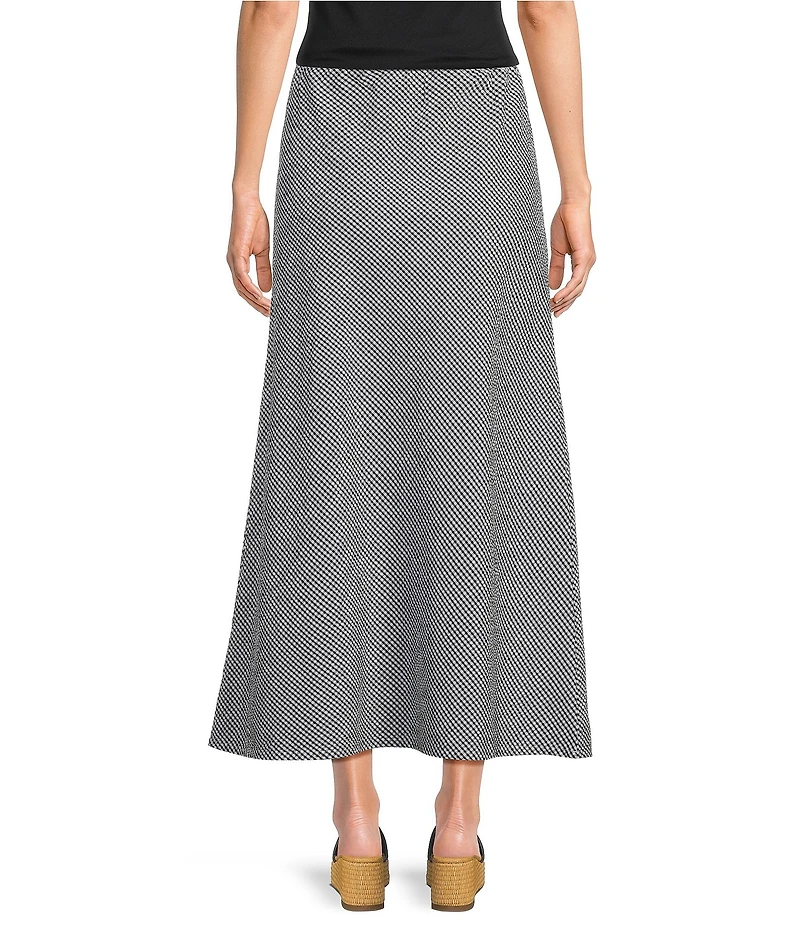 Bryn Walker Check Seersucker Long A-Line Bias Skirt