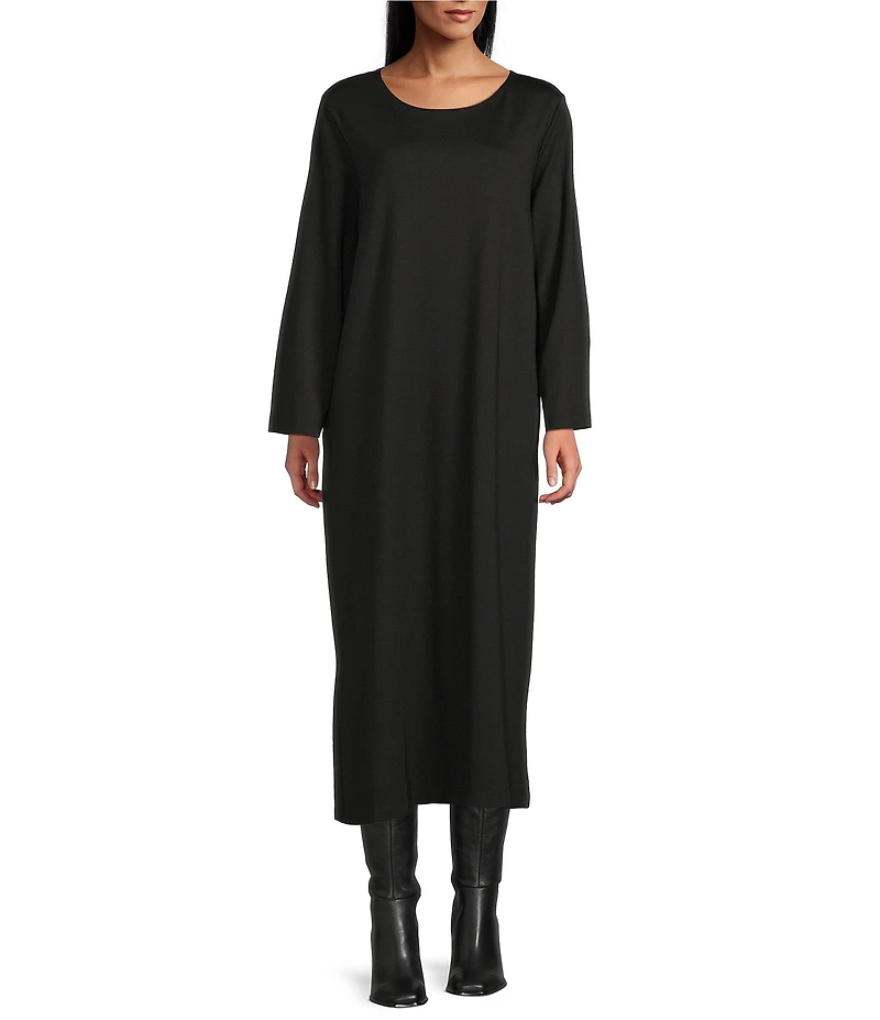 Bryn Walker Connor Ponti Round Neck Long Sleeve A-Line Dress
