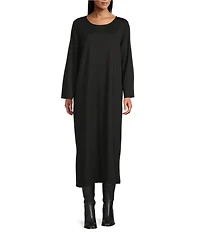 Bryn Walker Connor Ponti Round Neck Long Sleeve A-Line Dress