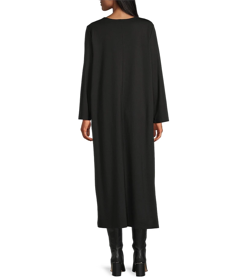 Bryn Walker Connor Ponti Round Neck Long Sleeve A-Line Dress