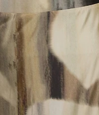 Bryn Walker Coordinating Arroyo Printed Stretch Knit Elastic Waist Slim Midi Skirt