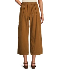 Bryn Walker Cotton Corduroy Elastic Wait Patch Pocket Crop Pasha Pants