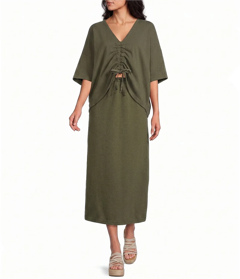 Bryn Walker Cotton Jersey A-Line Pull-On Skirt