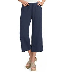 Bryn Walker Cotton Jersey Elastic Waist Wide Leg Crop Pants