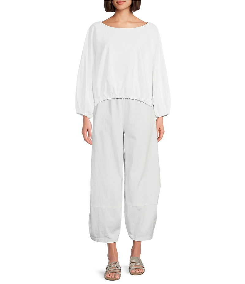 Bryn Walker Cotton Jersey Gianna Round Neck Long Sleeve Shirt