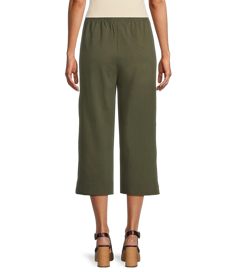 Bryn Walker Cotton Jersey Straight Leg Pull-On Crop Pants