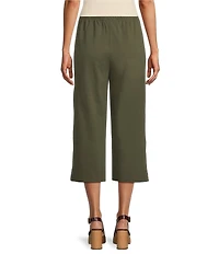 Bryn Walker Cotton Jersey Straight Leg Pull-On Crop Pants
