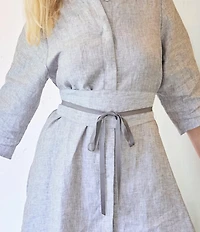 Bryn Walker Cross-Dyed Linen Wrap Belt