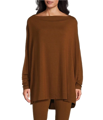 Bryn Walker Dimitri French Terry Boat Neck Long Dolman Sleeve Tunic