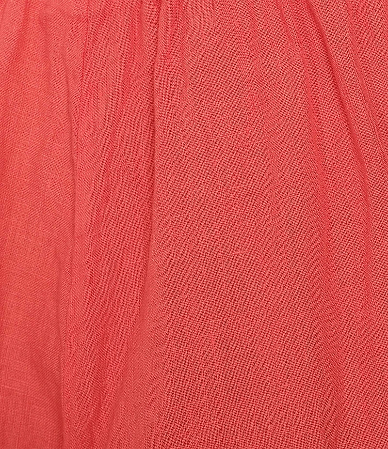 Bryn Walker Ella Flat Front Light Linen Wide Leg Cropped Pants