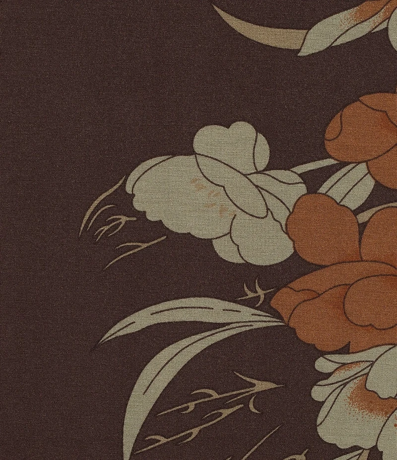 Bryn Walker Fiori Print Viscose Jersey Mock Neck Long Sleeve Shift Dress