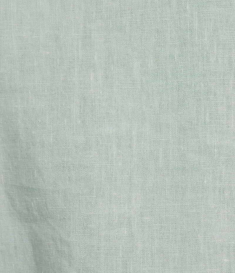 Bryn Walker Fran Light Linen Round Neck 3/4 Ruffle Sleeve Shirt