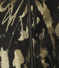 Bryn Walker Frida Foglia D'oro Round Neck 3/4 Ruffle Bell Sleeve Jacket