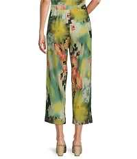 Bryn Walker Giardino Print Full Elastic Waist Crop Pant
