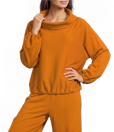 Bryn Walker Giovanna Bamboo Fleece Cowl Neck Long Sleeve Coordinating Shirt