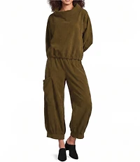 Bryn Walker Giovanna Cotton Corduroy Cowl Neck Long Sleeve Shirt