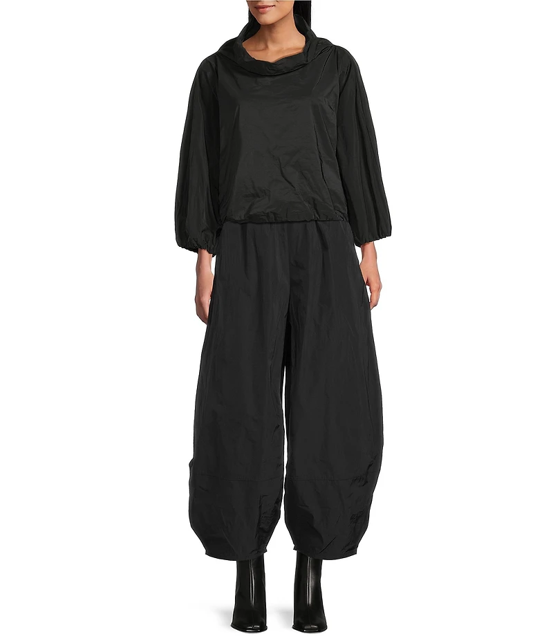 Bryn Walker Giovanna Memory Crunch Cowl Neck Long Sleeve Shirt