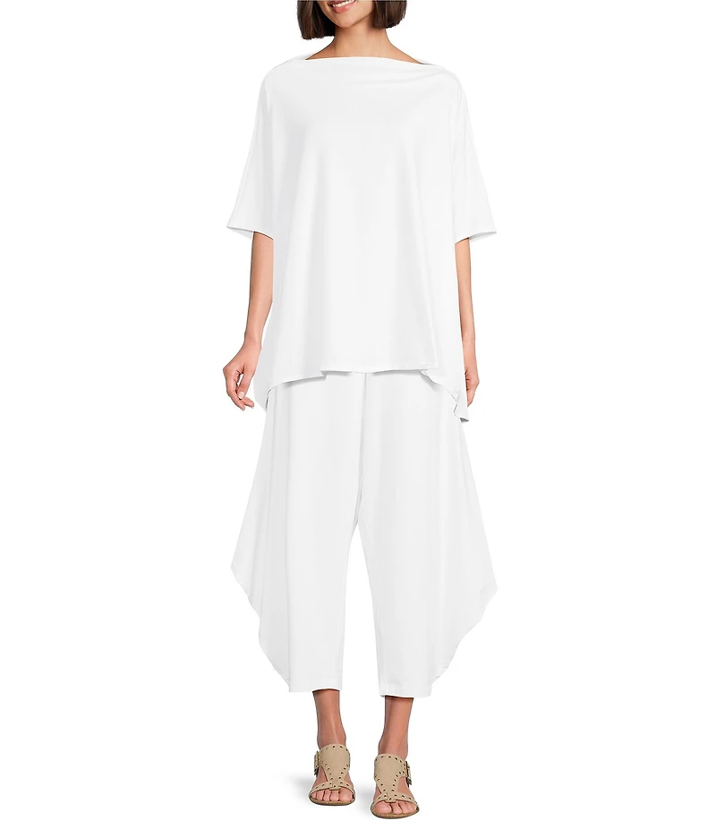 Bryn Walker Hamish Stretch Cotton Jersey Flat Waistband Drape Pants