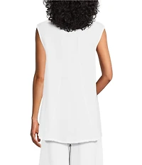 Bryn Walker Huxley Cotton Gauze Scoop Neck Sleeveless Tank