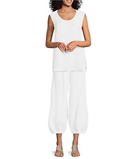 Bryn Walker Huxley Cotton Gauze Scoop Neck Sleeveless Tank