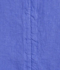 Bryn Walker Josie Light Linen Round Neck 3/4 Sleeve Ruched Tie Coordinating Tunic