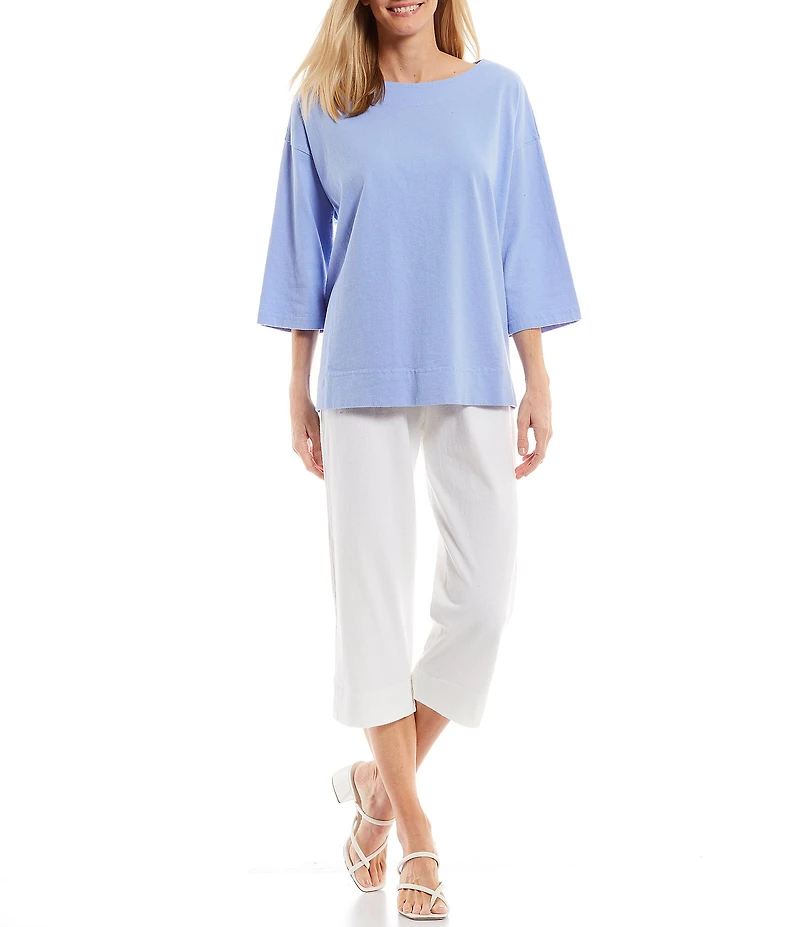 Bryn Walker Knit Jersey Slim Straight Leg Capri Pull-On Pants