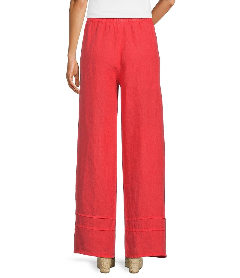 Bryn Walker Light Linen Elastic Waist Pintuck Pant