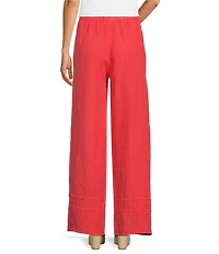 Bryn Walker Light Linen Elastic Waist Pintuck Pant
