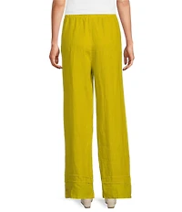 Bryn Walker Light Linen Elastic Waist Pintuck Pant