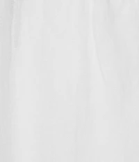 Bryn Walker Light Linen Elastic Waistband Pintuck Straight Leg Pants